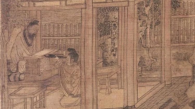『历代集绘』卫贤《高士图》卷，描绘夫妻“举案齐眉”的故事|高士图|卫贤|梁鸿_新浪新闻
