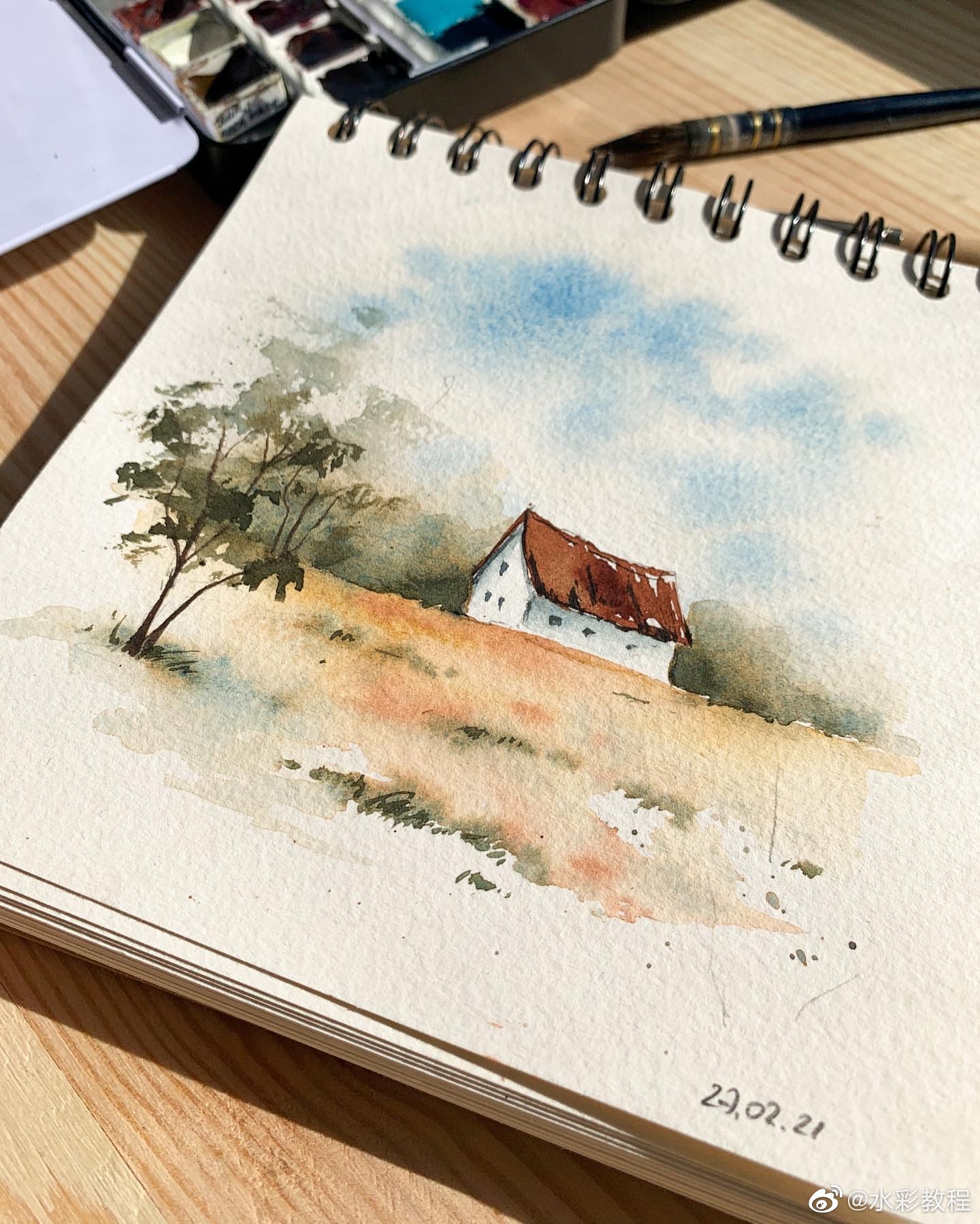 水彩风景作品欣赏 by ins: jowishka.art_高清图集_新浪网