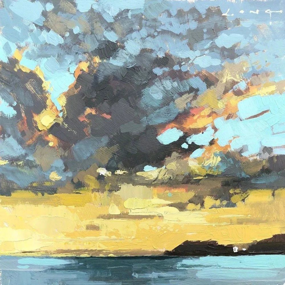 他用色块构筑天空这样的风景太美了