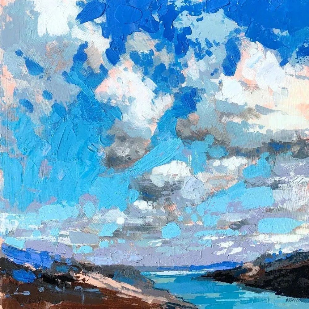 他用色块构筑天空这样的风景太美了