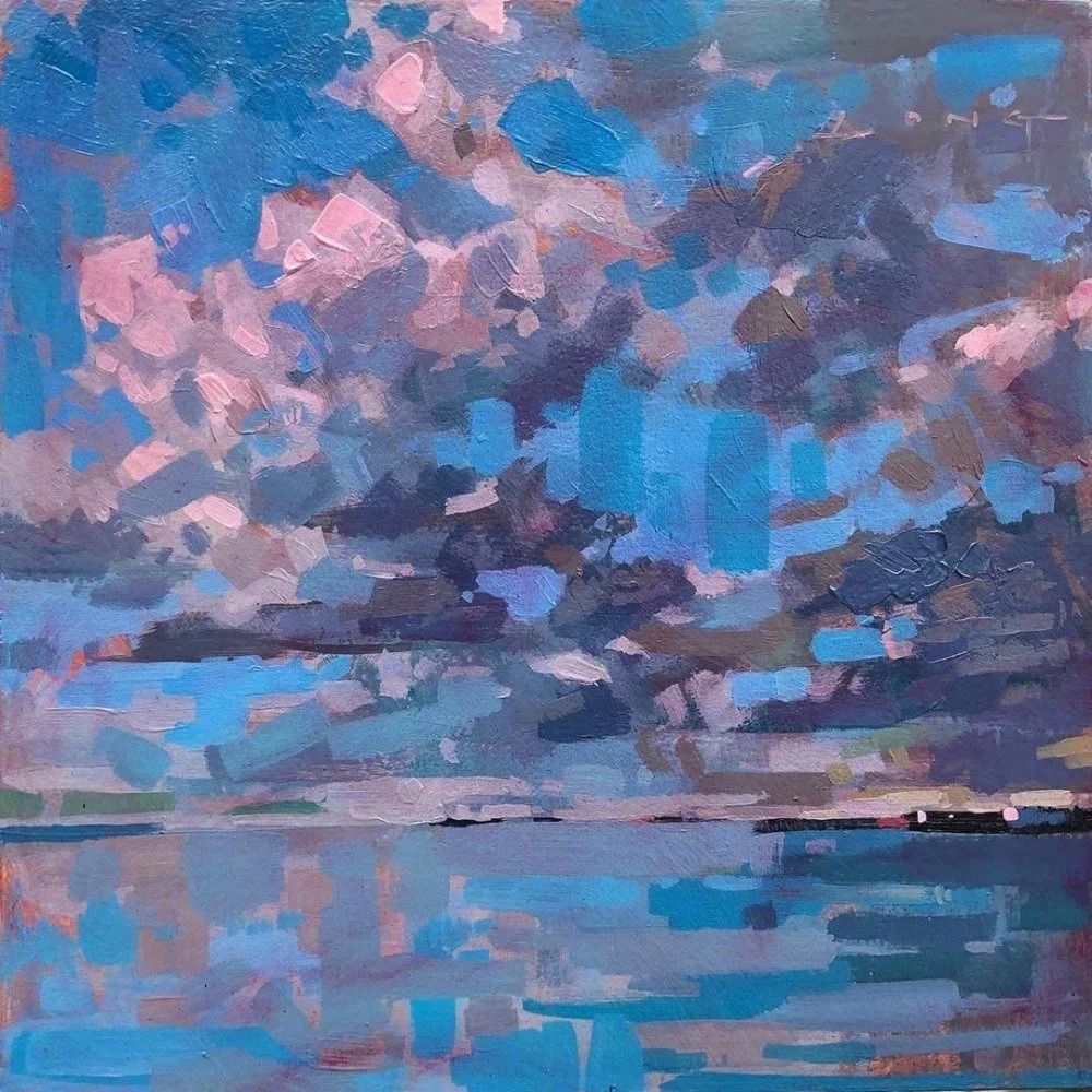 他用色块构筑天空这样的风景太美了