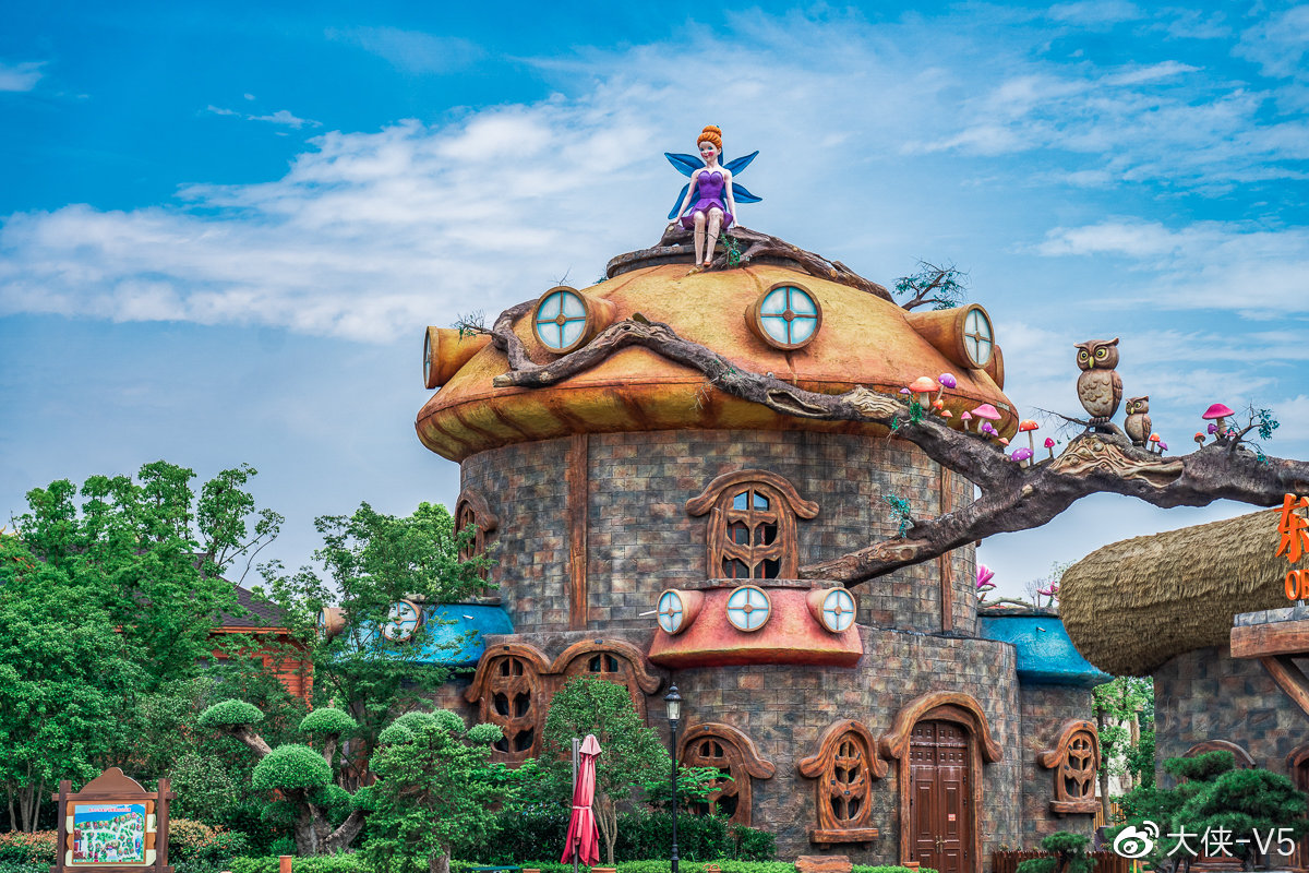 会路过一片建筑风格非常奇特和梦幻的区域,绍兴东方山水金沙别墅酒店