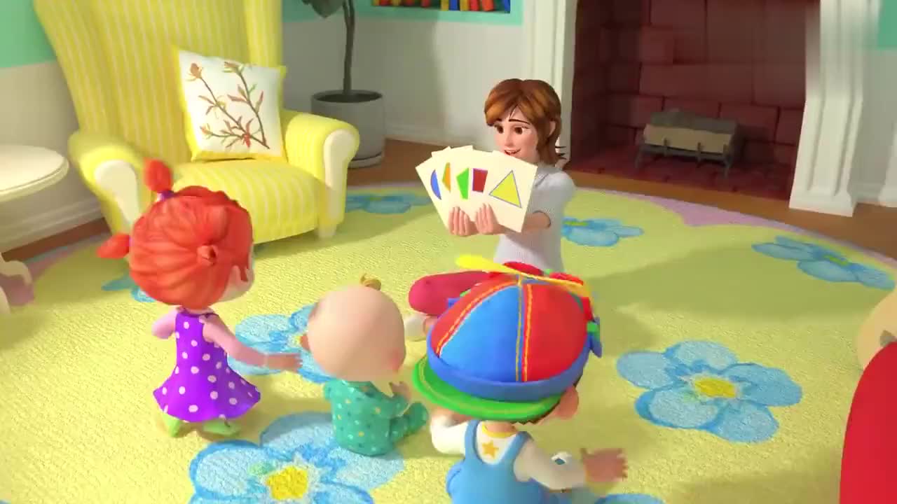 启蒙教育聪明的宝宝们寻找立体形状玩具 真有意思英文儿歌