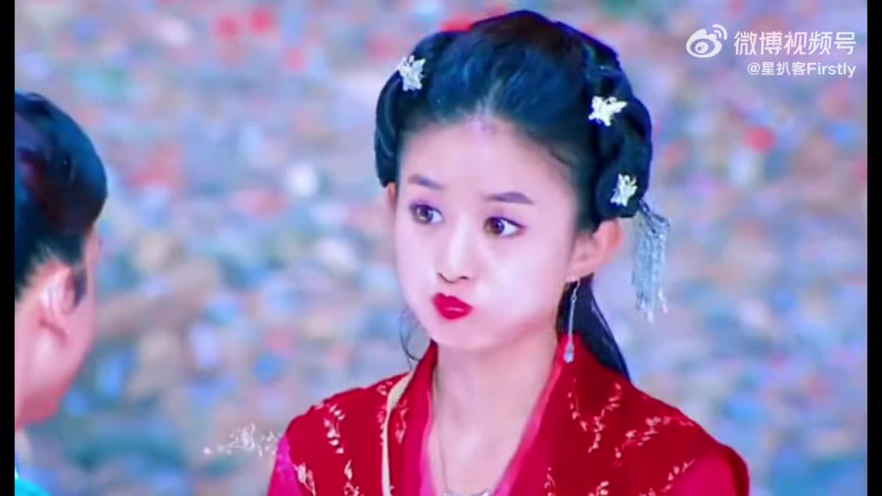 谁能拒绝元气甜妹呢赵丽颖真的可爱了被红绫的嘟嘟嘴萌化了赵丽颖也是