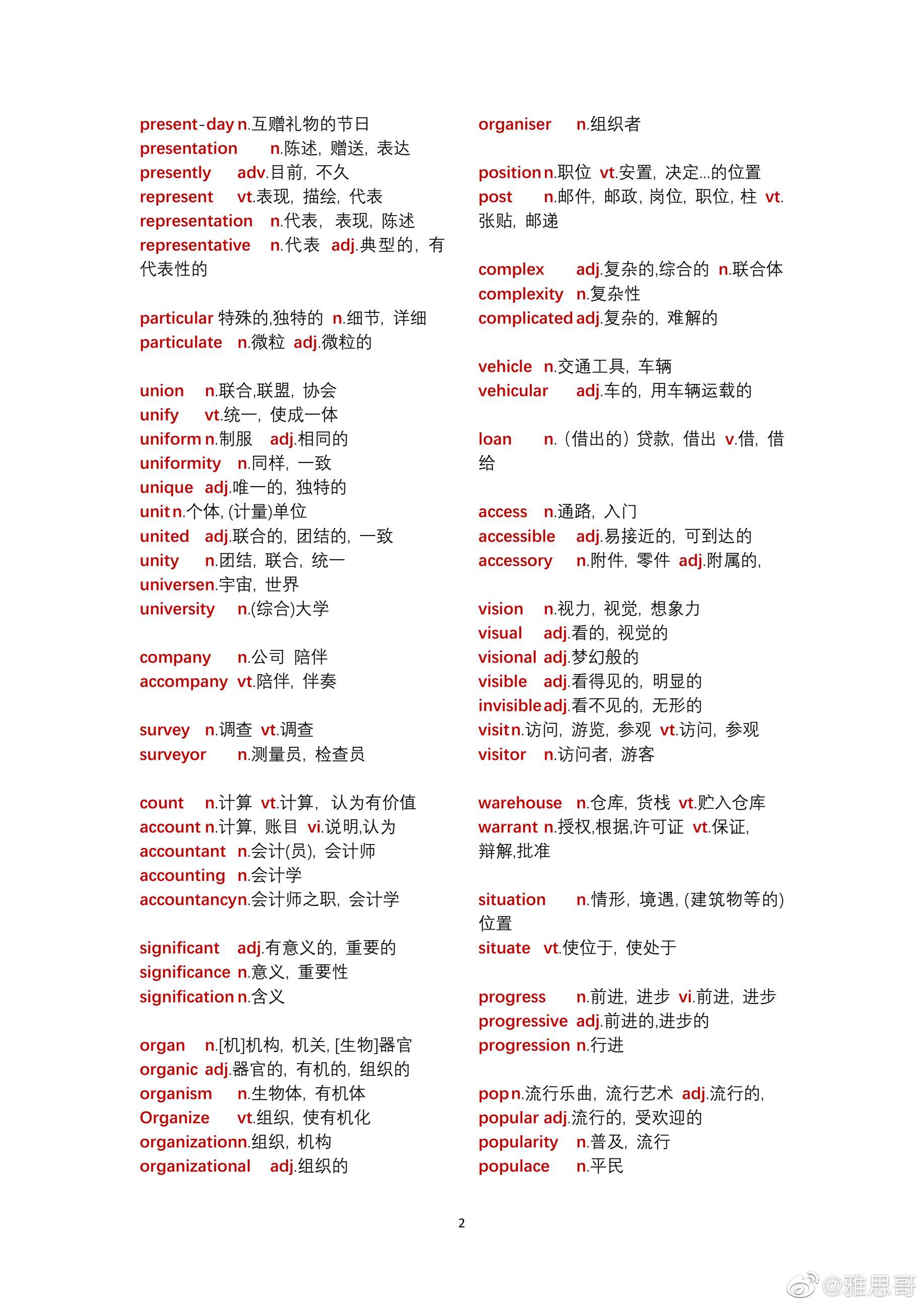 38页雅思阅读高频词汇集锦