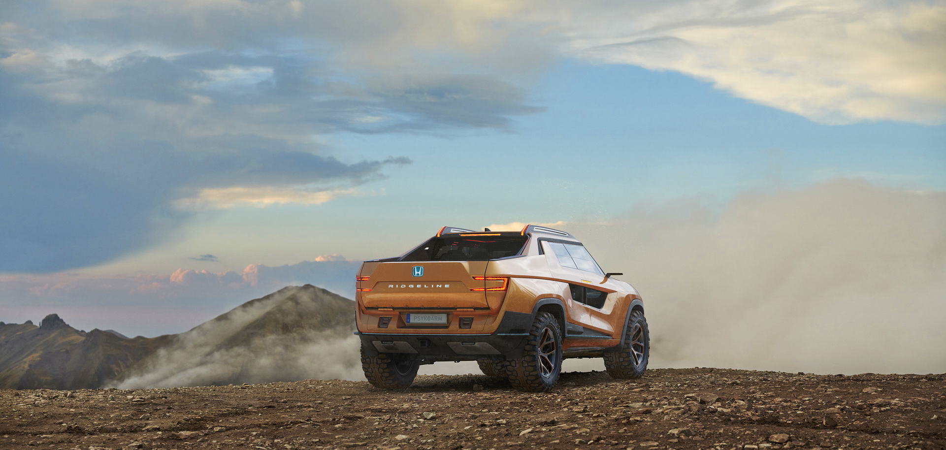 酷似科幻片,设计师创作未来的本田电动皮卡