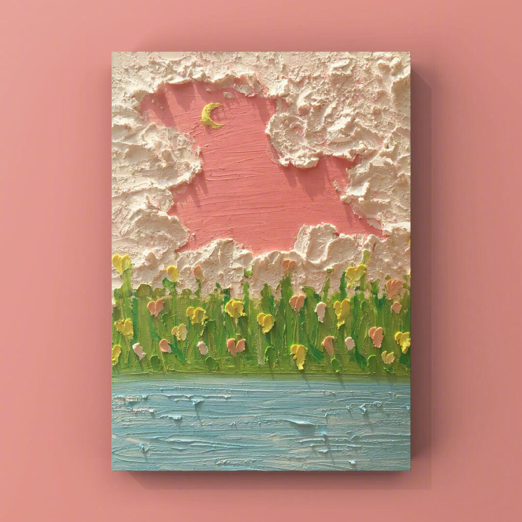 简洁好看的油画棒作品.| 画师:周围