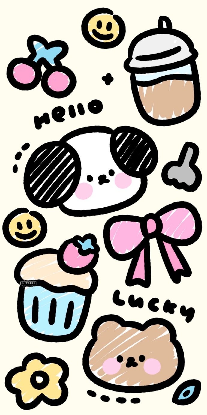 ins风涂鸦系列壁纸 cr.菠萝果酱儿__财经头条