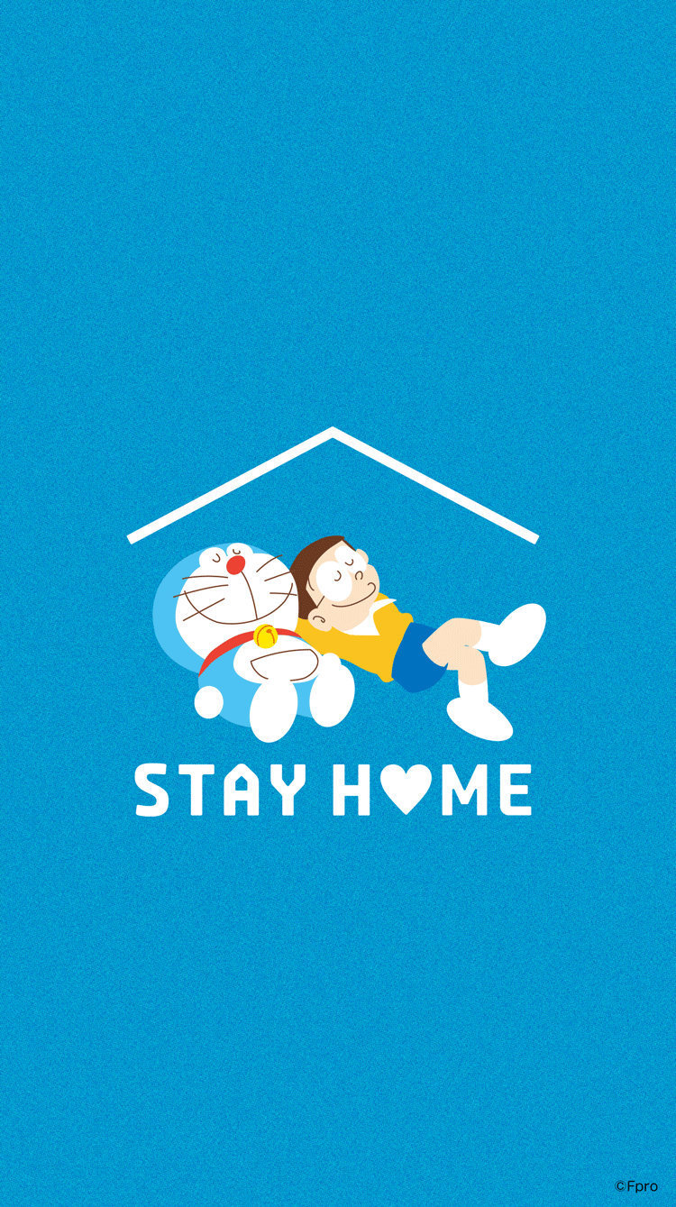 哆啦a梦 官方发布新壁纸 主题为 Stay Home