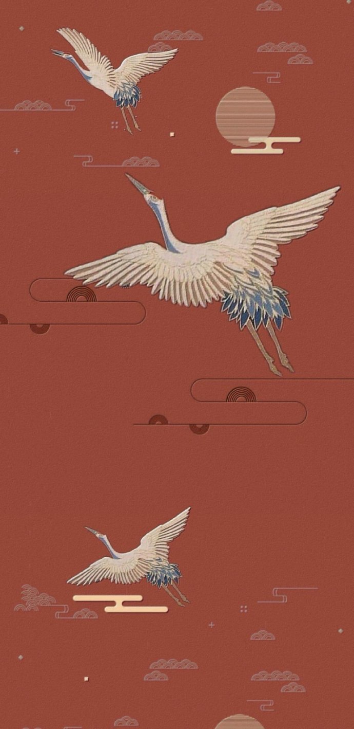 古风仙鹤插画背景参考__财经头条