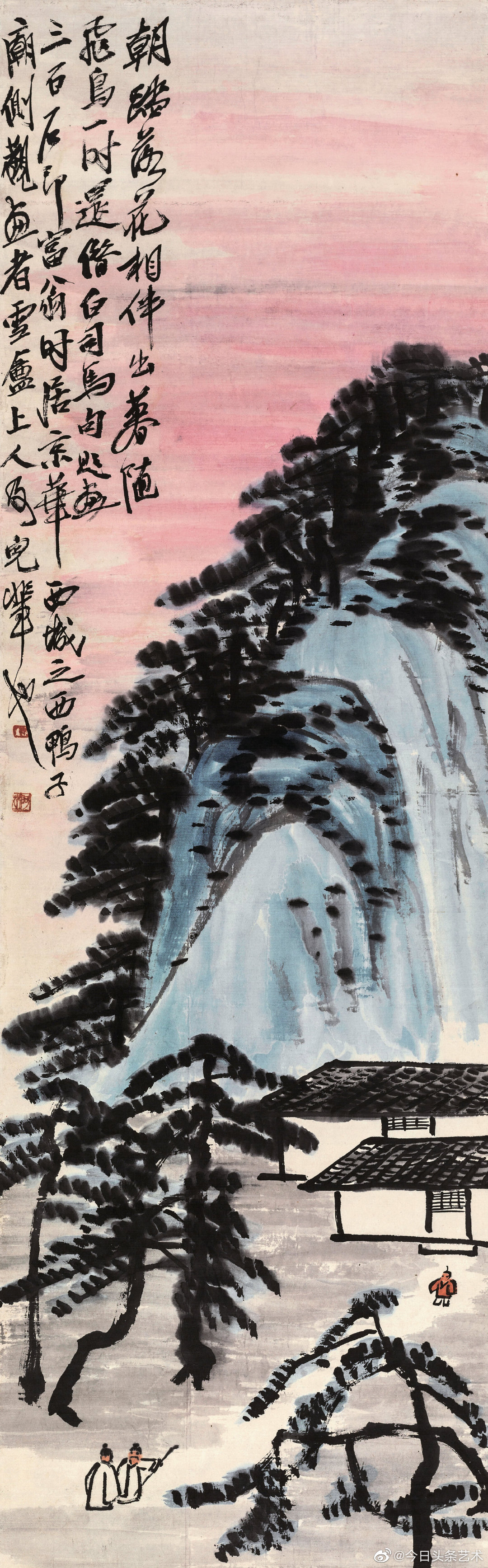 画家齐白石山水画