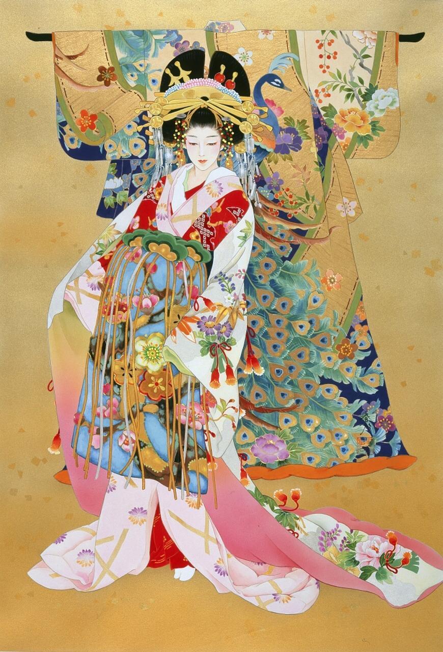 何彼襛矣 华如桃李 和风美人绘丨森田春代haruyo Morita 何彼襛矣 华如桃李 和风美人绘丨森田春代haruyo Morita