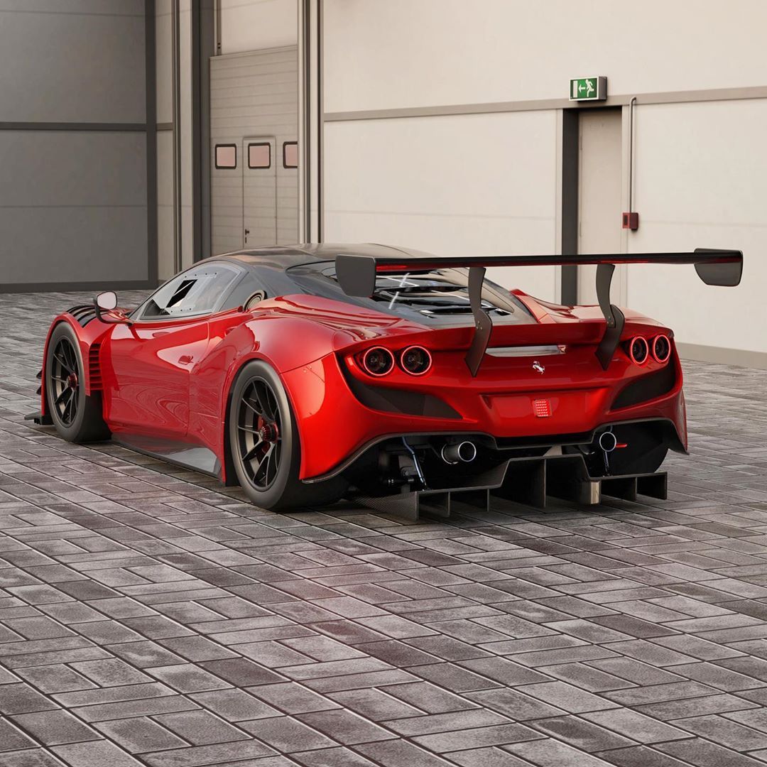 f8 tributo改装的 f8 gt3,兼具tributo的阳刚和拉法的优雅,前脸的类似