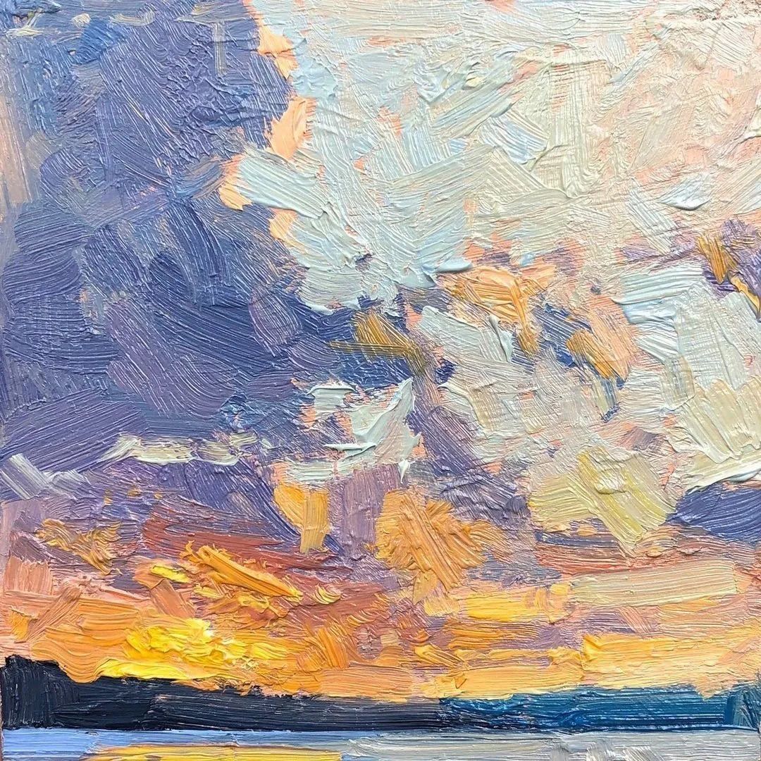 他用色块构筑天空这样的风景太美了