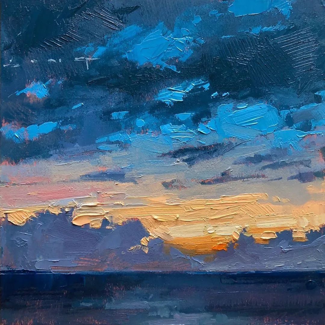 他用色块构筑天空这样的风景太美了