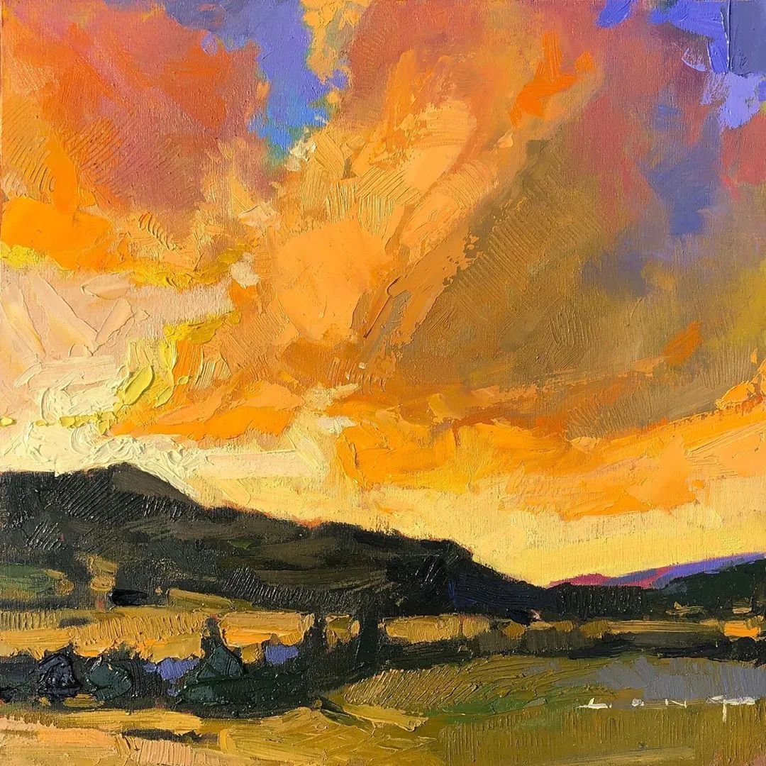 他用色块构筑天空这样的风景太美了