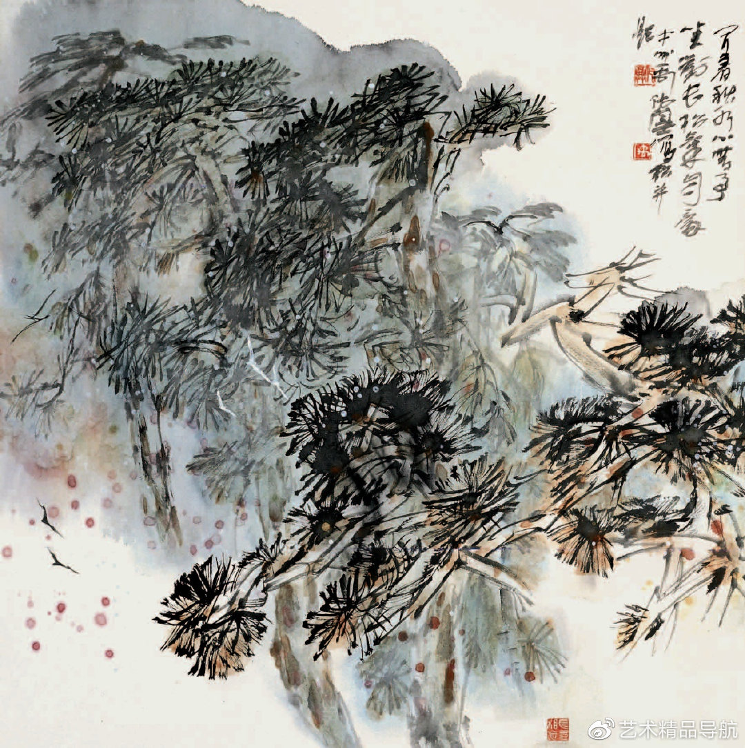 当代名家禹化兴苍松绘画与《中国高等艺术院校教学范本》__财经头条