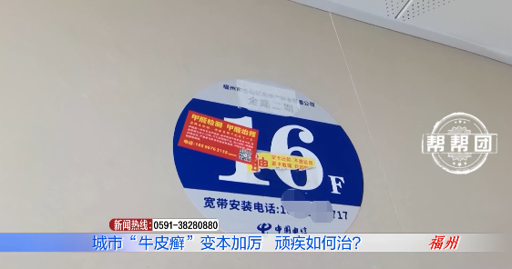 市民吐槽不良小广告栖身城市牛皮癣内容暧昧明目张胆