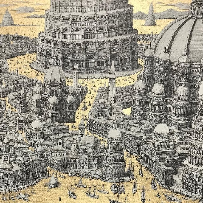 建筑手绘 | 美国艺术家benjamin sack