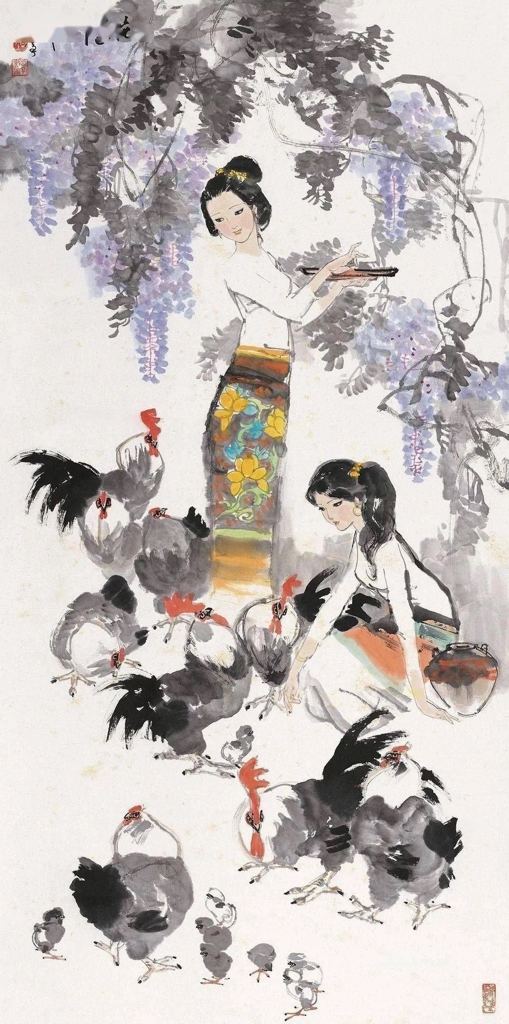 他笔下的女子,恬静温婉! 陈衍宁(1945-)著名旅美画家……