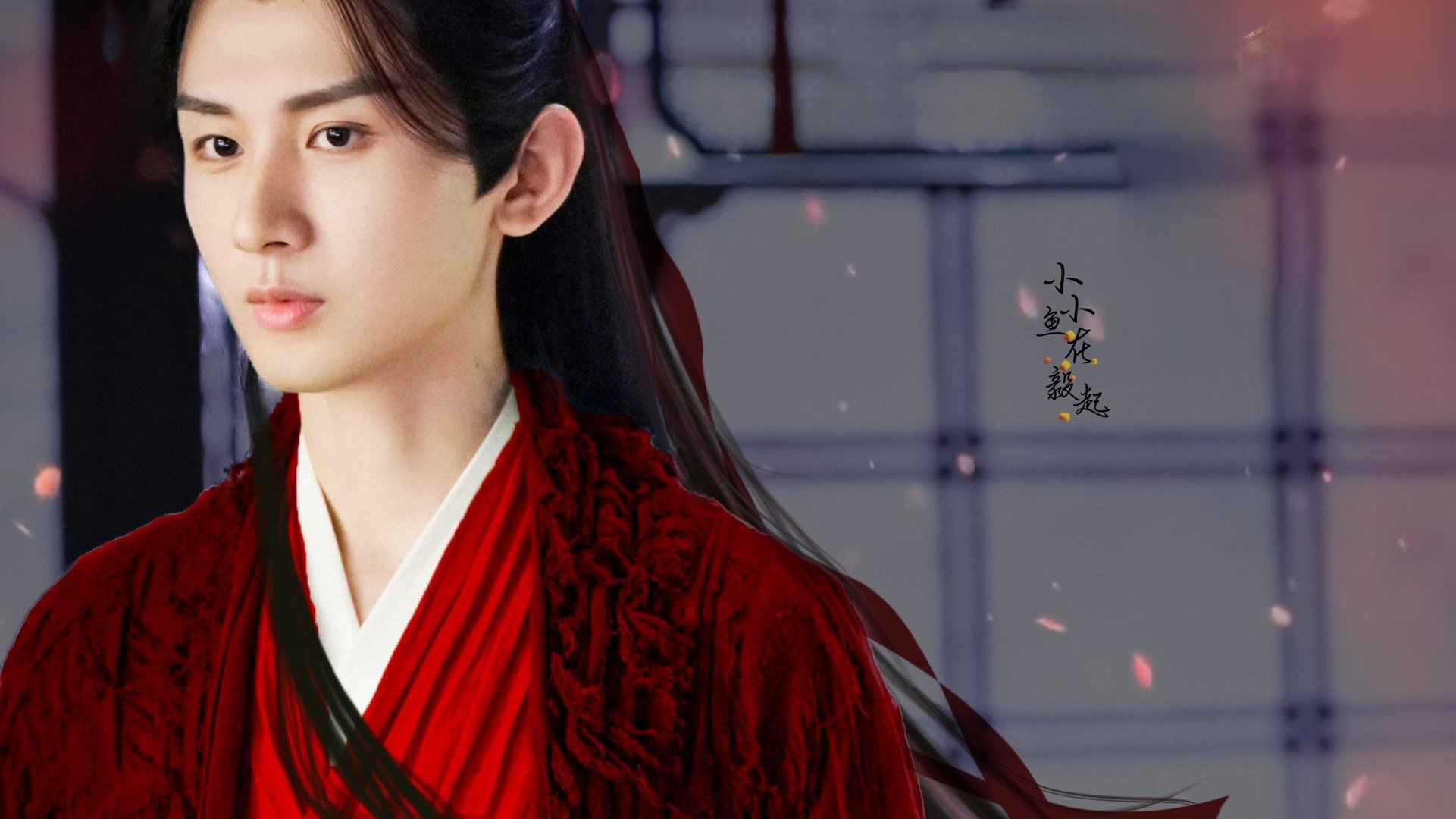 成毅侧颜饭拍图红衣就该这么穿