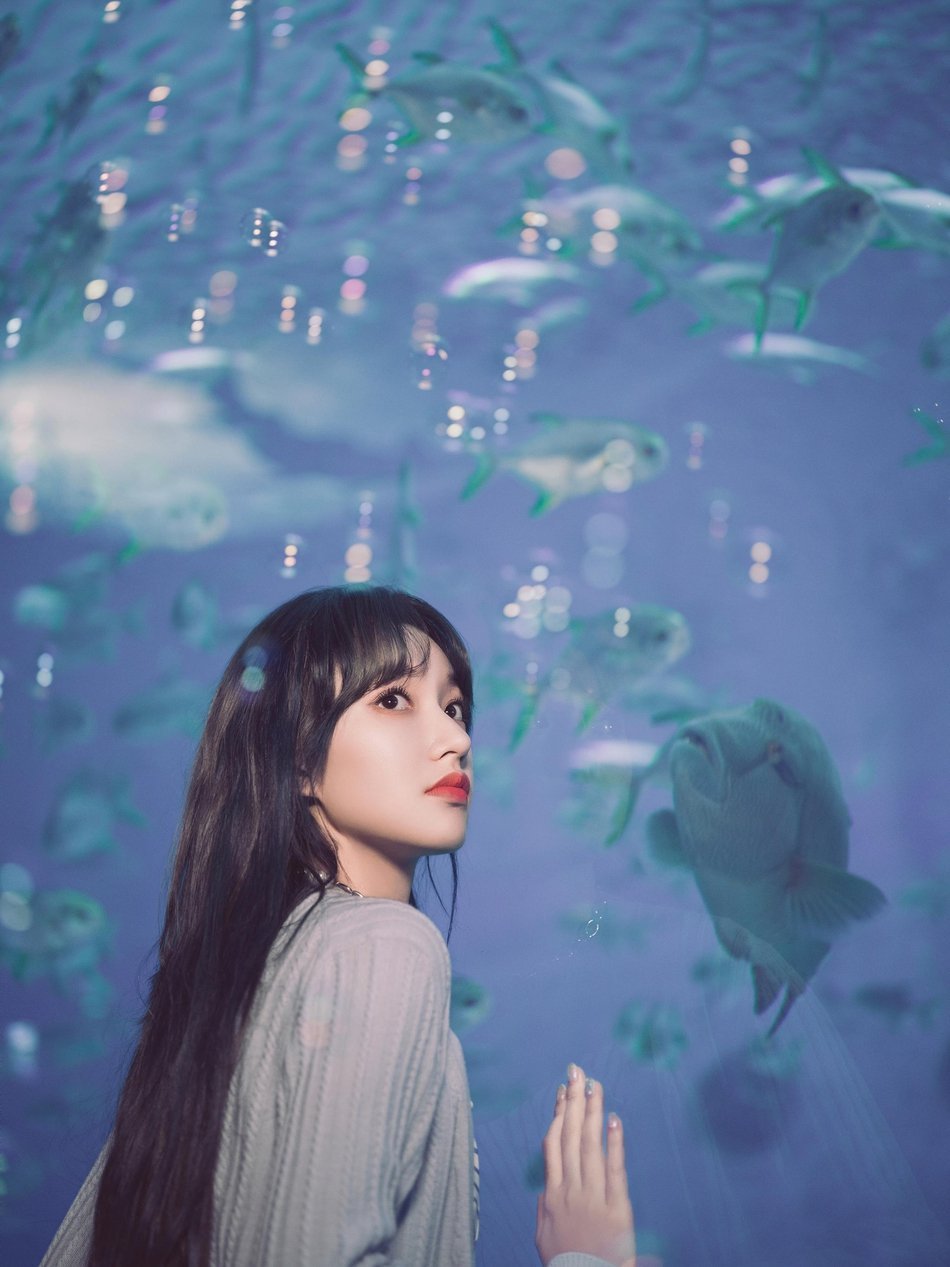 程潇唯美写真海底泡泡大片清新浪漫