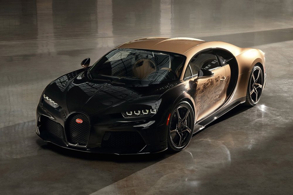 致敬内燃机的黄金时代布加迪chiron定制版车型官图发布