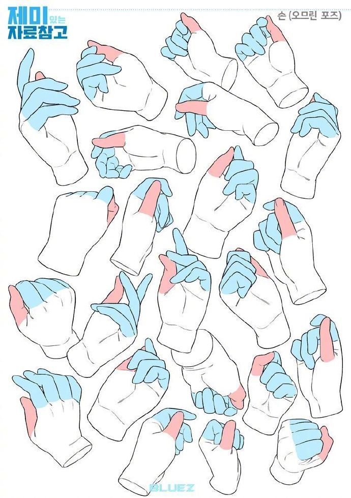 手部姿势绘画参考!海量手资源,画手不再是难事