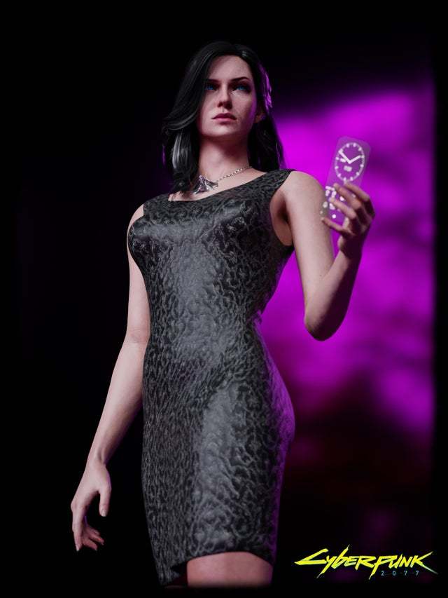 饭制《赛博朋克2077》希里 叶奈法海报