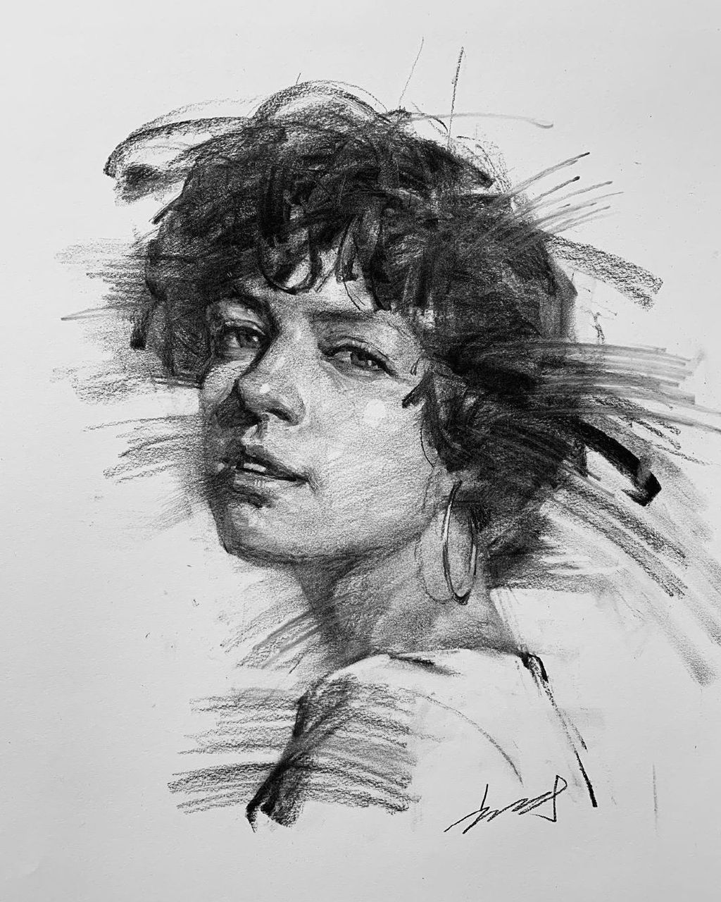 来自插画师 kisoo chai 素描人物作品