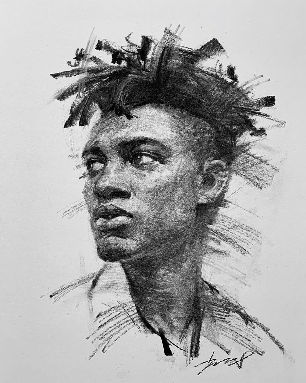 来自插画师 kisoo chai 素描人物作品