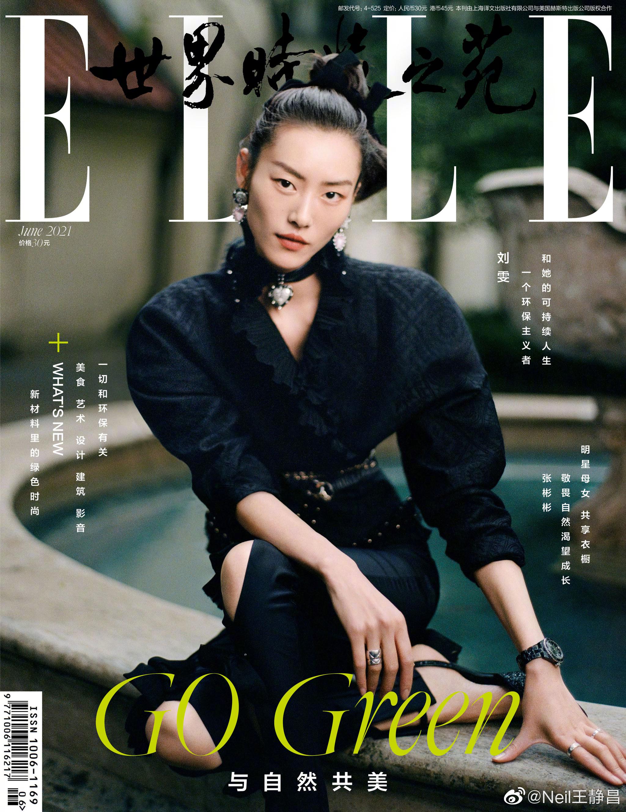登上《elle》6月刊封面……|elle|封面|刘雯_新浪新闻