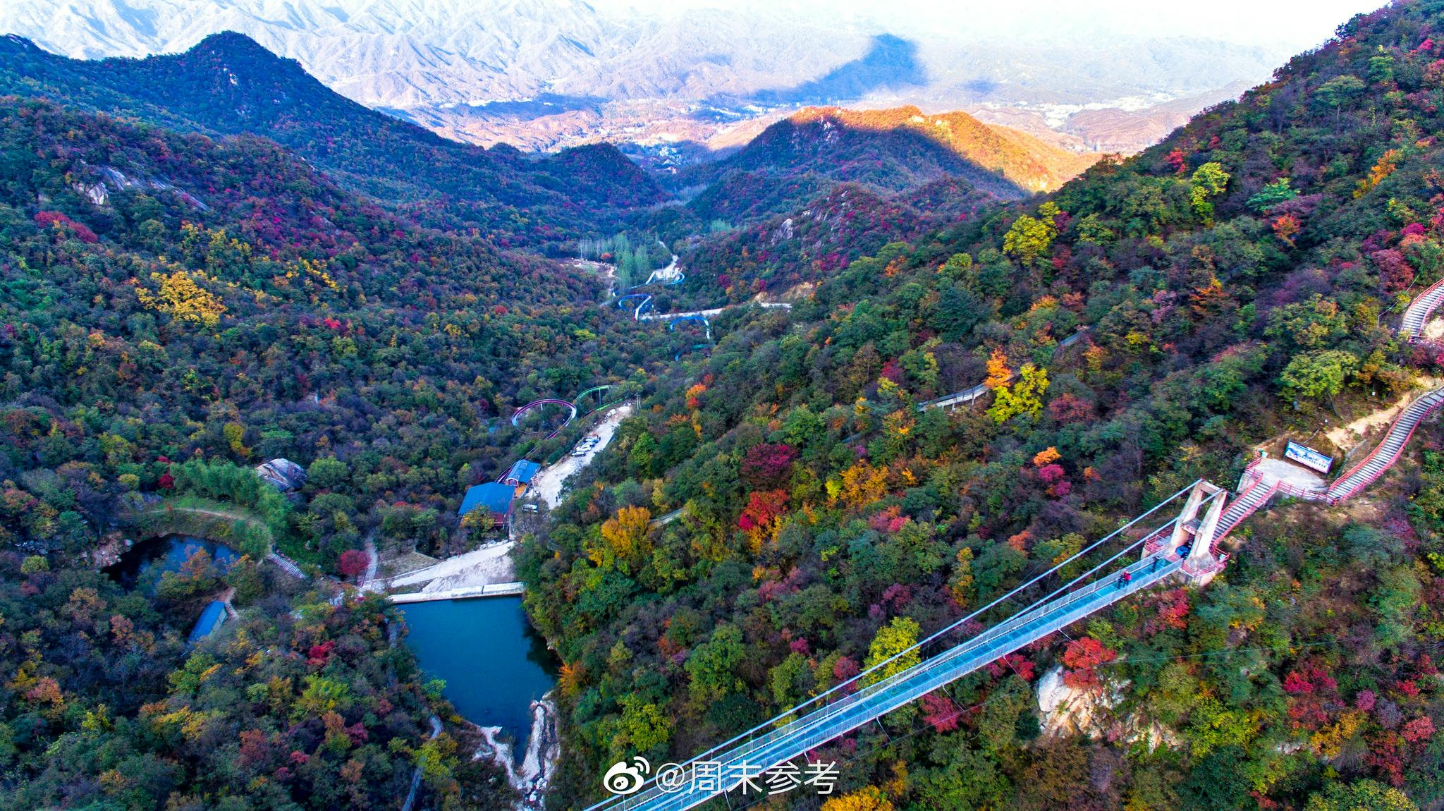河南鲁山天龙池秋色如天女散花 五彩斑斓美如画_高清图集_新浪网