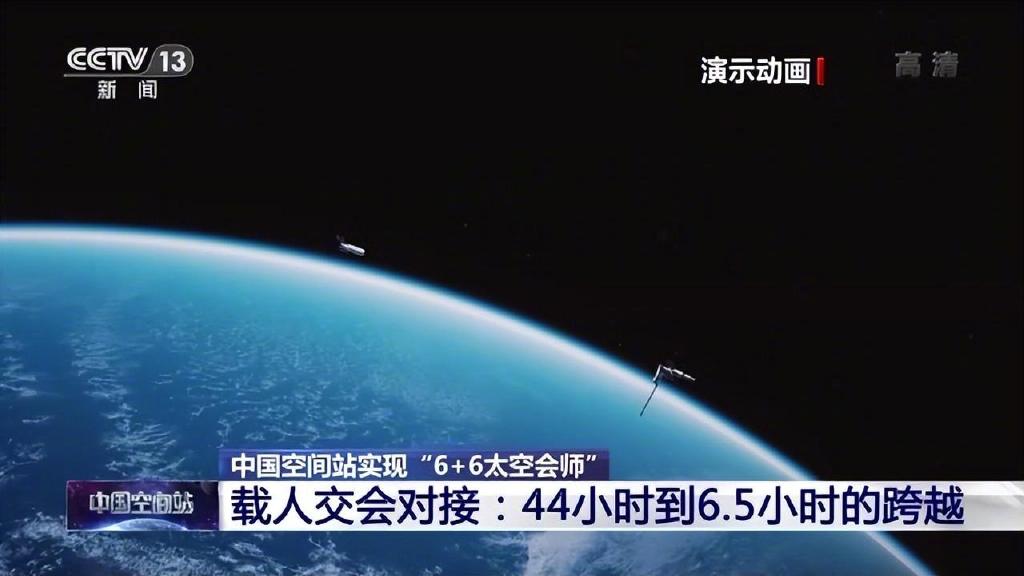 中国空间站实现“6+6太空会师”载人交会对接:44小时到6.5小时的跨越