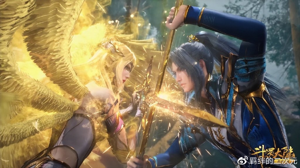 在千仞雪继承的神器天使圣剑中,残留着初代天使神的神念,刚与唐三开打