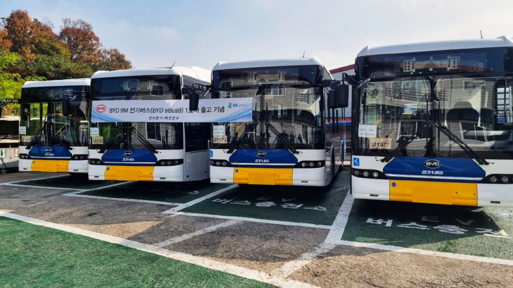 比亚迪韩国正式发布bydebus9纯电动大巴