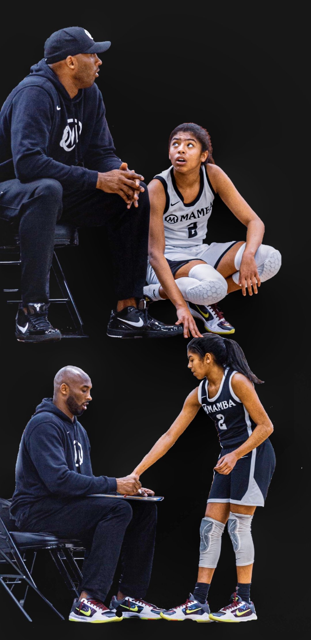 科比和gigi壁纸!(来自:@cck8_bryant24)