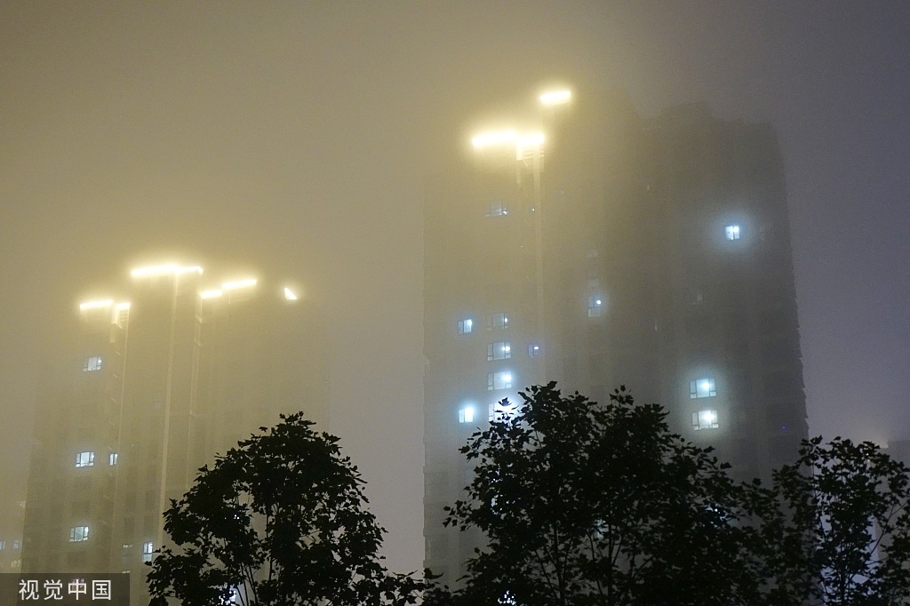 黄岛雾霾图片