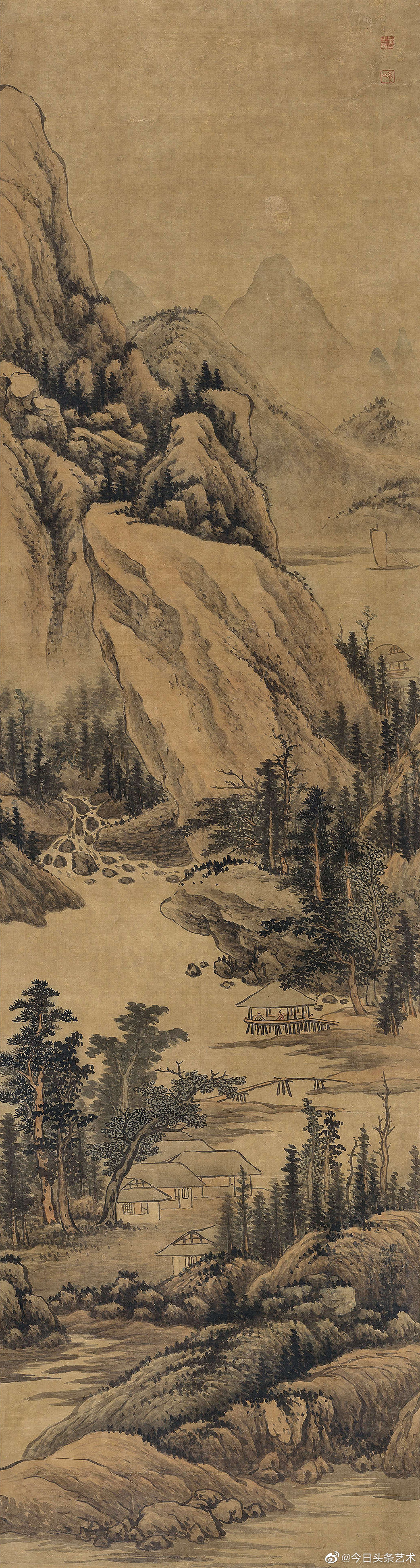 清代画家武丹山水画