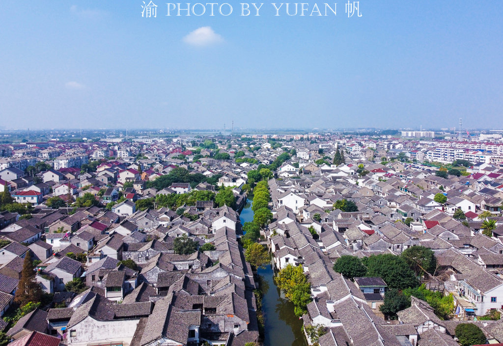 航拍苏州景美人少免门票的黎里古镇,上帝的视角欣赏它的水乡风情