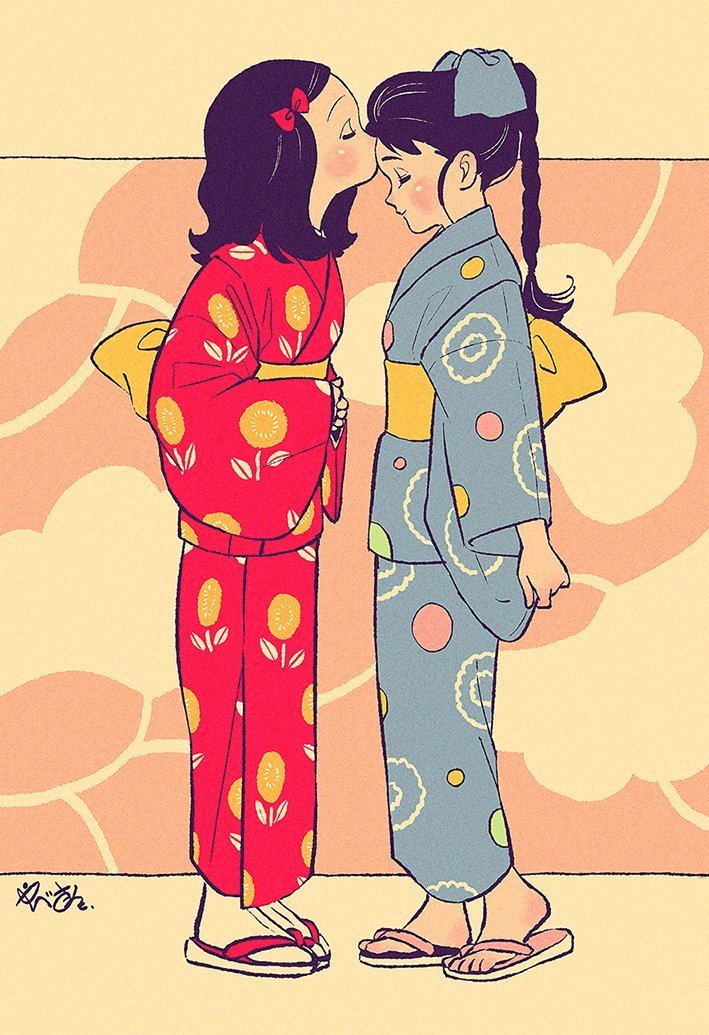 插画师 yabeeyo笔下的复古日系风少女,配色我爱了__财经头条