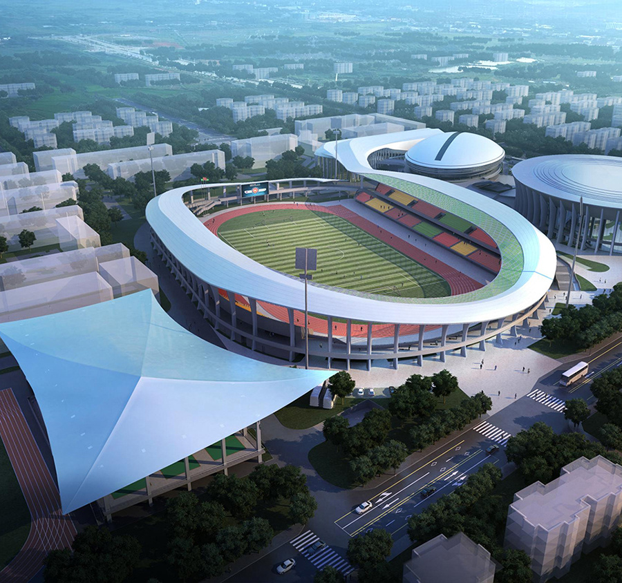 亚运场馆巡礼 | 临平体育中心体育场|窦皓|亚运村|临平_新浪新闻