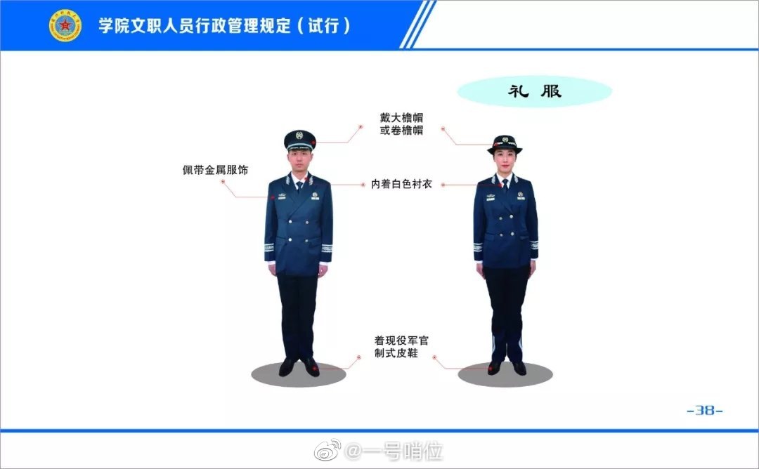 文职人员服装的配套穿着,和标志服饰的佩戴_高清图集_新浪网