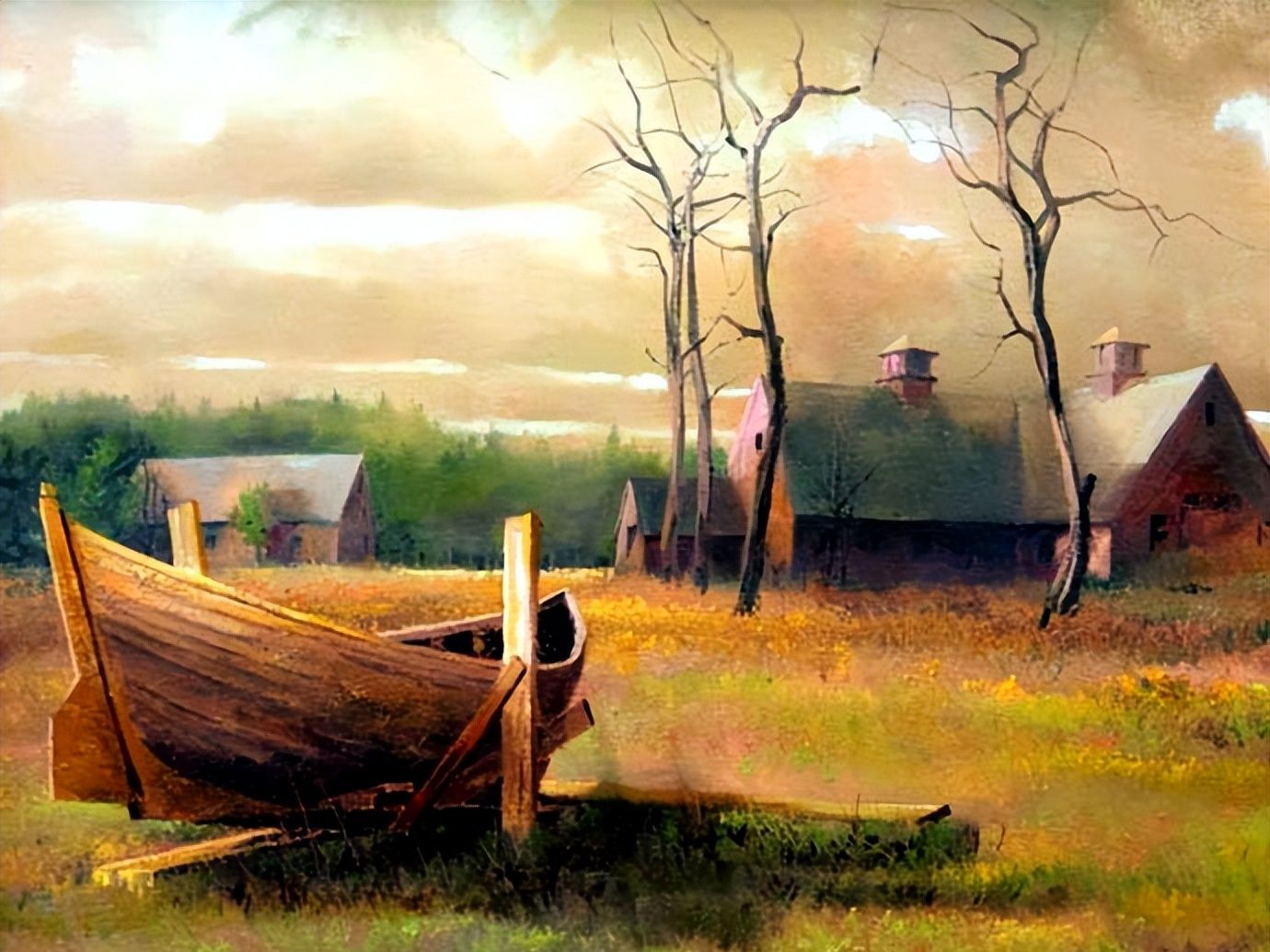 英国画家paulstone极简恬静唯美的水彩风景欣赏