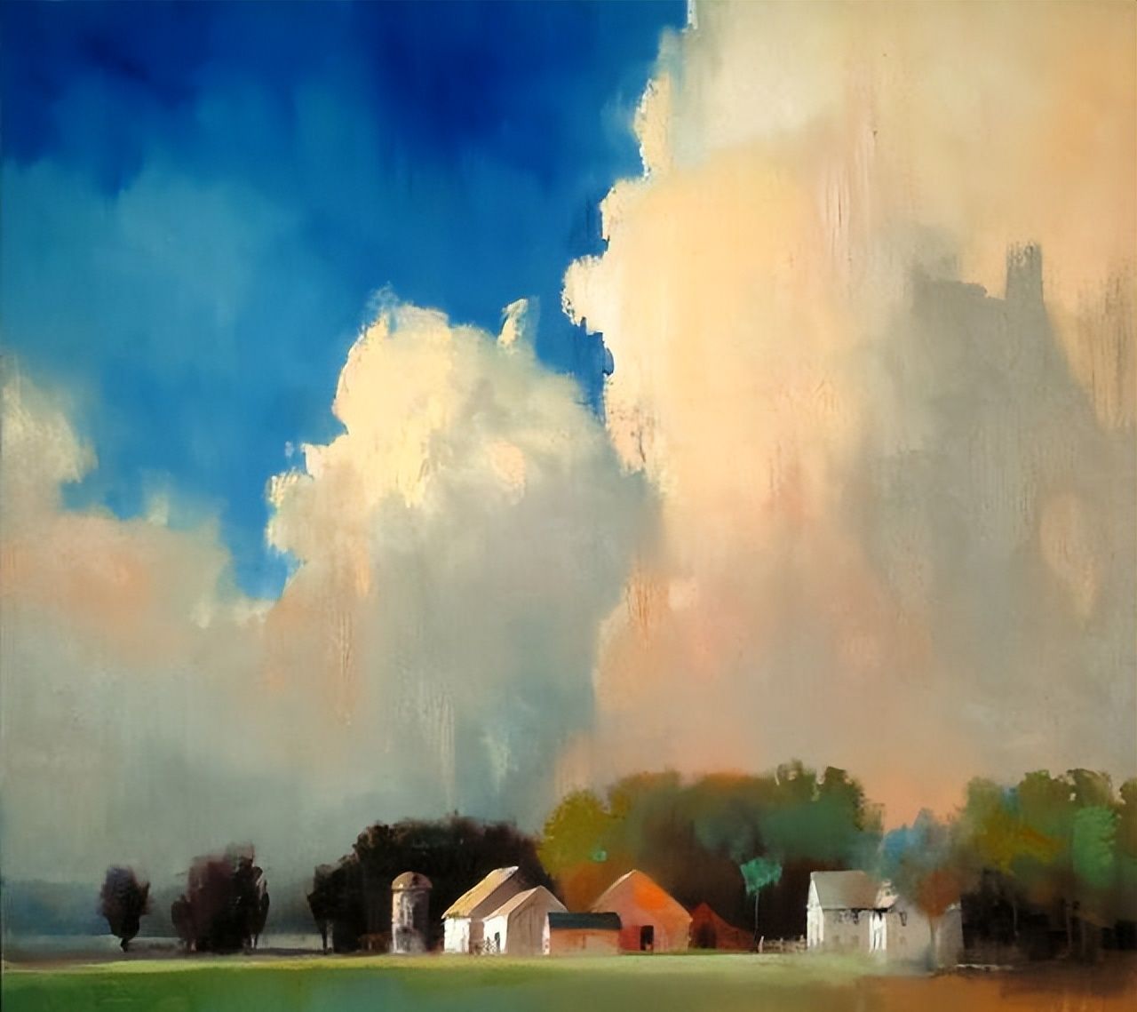 他笔下的水彩乡村风景作品,善于用大块看似简单的的色彩,毕业于