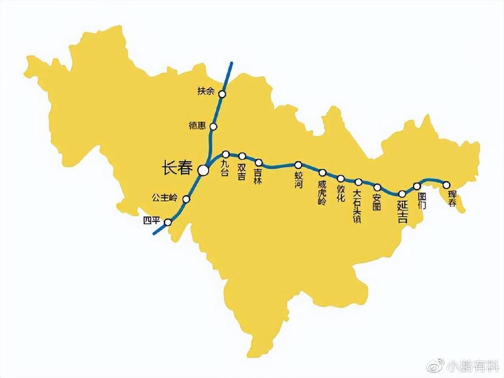 这条连接长春市和吉林市的城际铁路,全长为111km,设计时速为250km