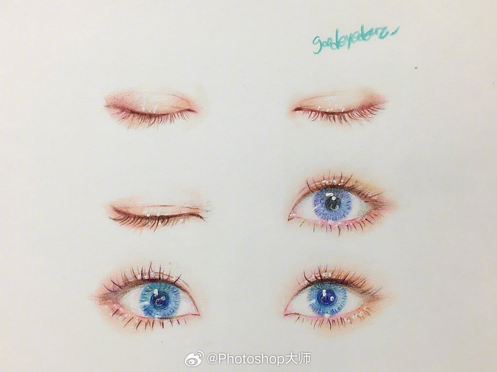 彩铅手绘眼睛参考