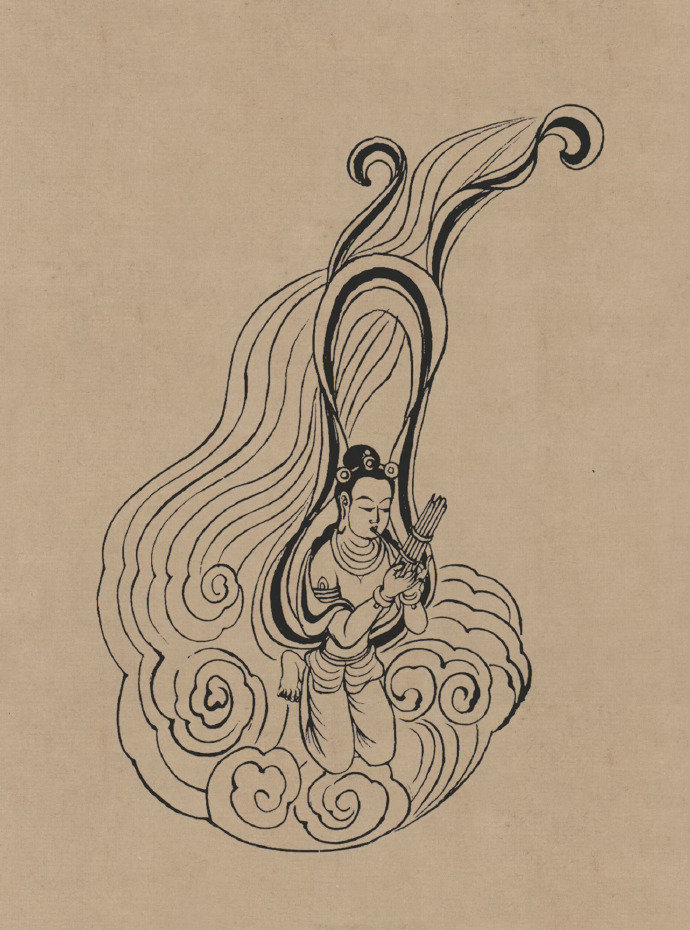 敦煌壁画线描 by:故而尔_高清图集_新浪网