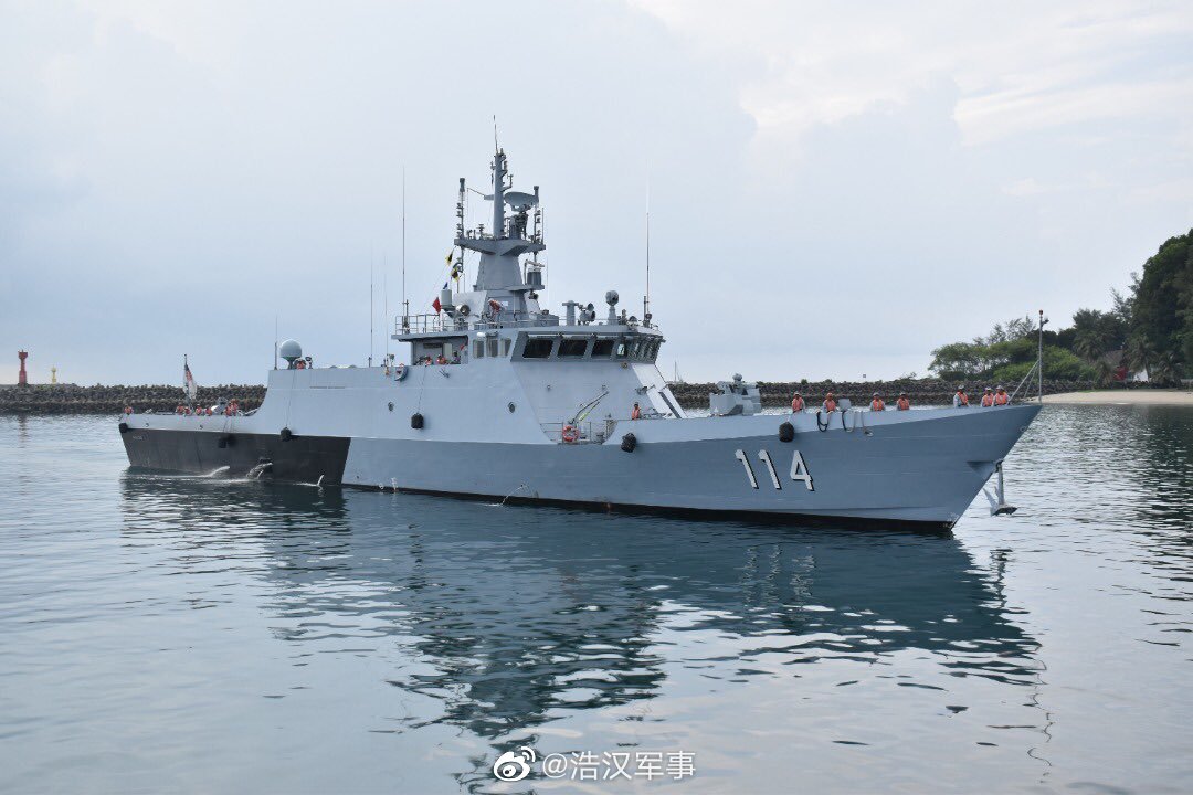 马来西亚海军中国建造的第4艘lms滨海任务舰114"三角旗"号……_高清