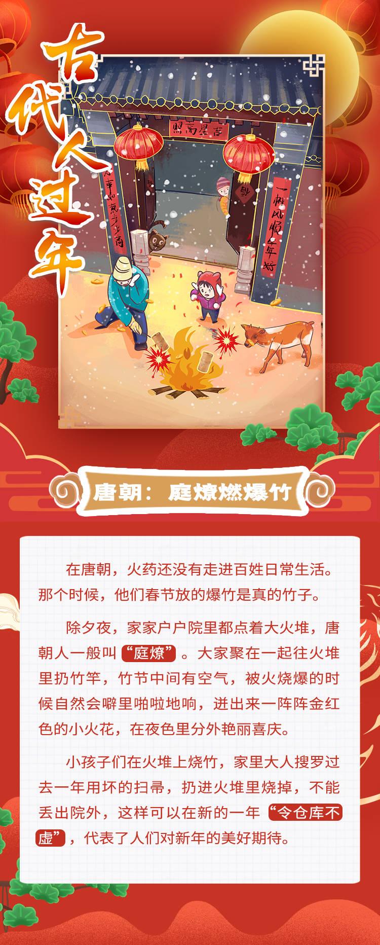 古代人过年丨唐朝：庭燎燃爆竹|威海|古代人|新闻网_新浪新闻